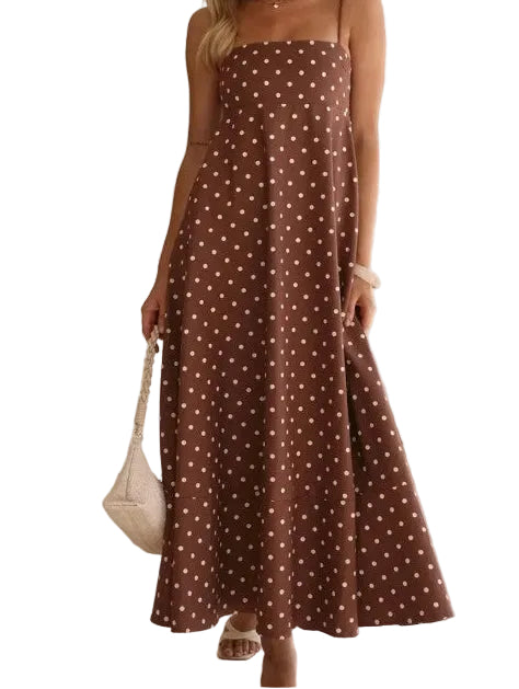 The Polka Dot Maxi (COFFEE/WHITE)