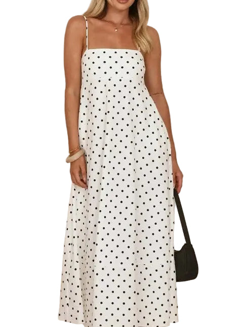 The Polka Dot Maxi (COFFEE/WHITE)