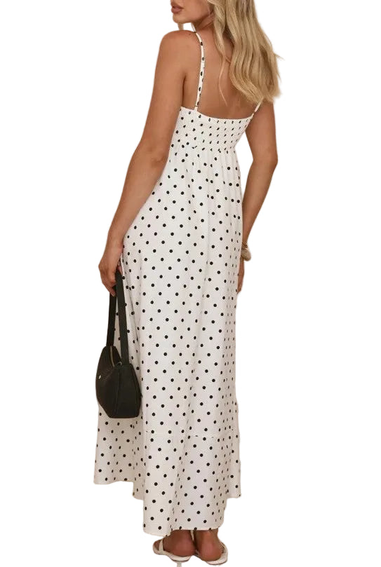 The Polka Dot Maxi (COFFEE/WHITE)